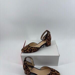 CAbi Kiki Leopard Print Heels size 8. 2 inch block heel